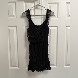 Majorelle 'Bandit' Black Nylon Mini Dress Size L-M